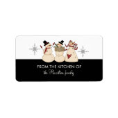 Vakantiegeletiketten met uitgelekte goederen etiket (Voorkant)