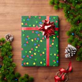 Vakantiegelpapier met gevechtsverlichting cadeaupapier