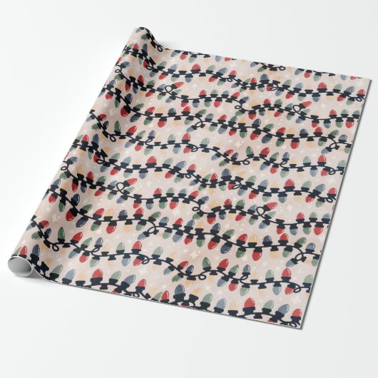 Vakantiegelpapier met gevechtsverlichting cadeaupapier (Uitgerold)