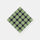 Vakantiegene groene en zwarte moderne kerstcadeaut servet (Hoek)