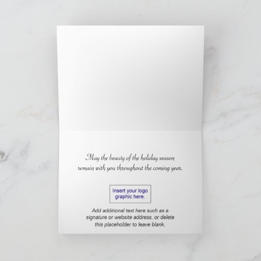 Vakantiegening Feestdagen Kaart (Binnen)