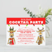 Vakantiegenstaartwoord met Drink Uitnodigen Kaart (Staand voorkant)