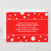 Vakantiegenstaartwoord met Drink Uitnodigen Kaart (Achterkant)