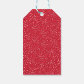 Vakantiegenzegengeveegenboom met rode kardinaal cadeaulabel (Achterkant)