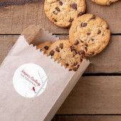 Vakantiegenzegengeveegenboom met rode kardinaal ronde sticker