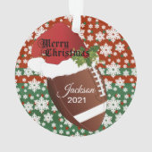 Vakantiegericht Football | DIY-naam Ornament (achterkant)