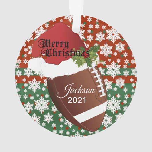 Vakantiegericht Football | DIY-naam Ornament (achterkant)