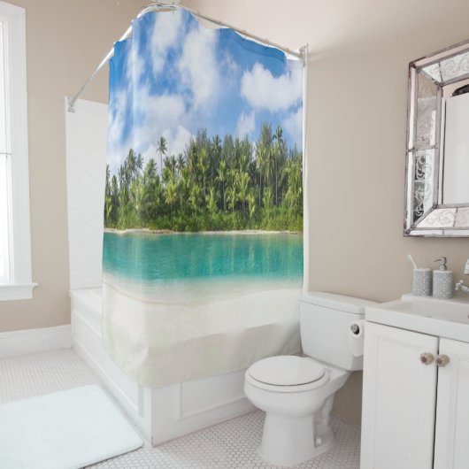 Vakantiegerichte bestemming douchegordijn (In situ)