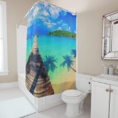 Vakantiegerichte bestemming douchegordijn (In situ)