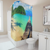 Vakantiegerichte bestemming douchegordijn (In situ)