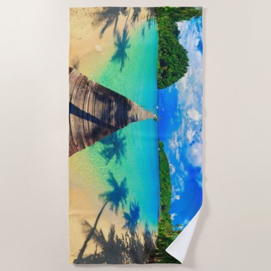 Vakantiegerichte bestemming strandlaken (Voorkant)