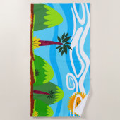 Vakantiegerichte bestemming strandlaken (Voorkant)