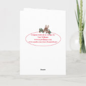 Vakantiegeschenk Santa Pet Animals Hondenkat  Feestdagen Kaart (Achterkant)