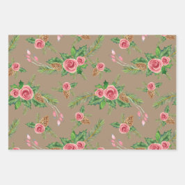 Vakantiegeschenkverpakking Floral Bundel Inpakpapier Vel