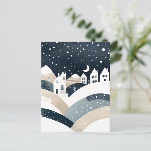 Vakantieggroeten Feestdagenkaart (Staand voorkant)