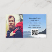 Vakantiegids reisagent foto visitekaartje (Achterkant)