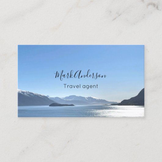 Vakantiegids reisagent foto visitekaartje (Voorkant)