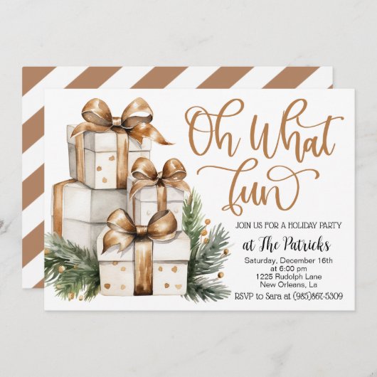 Vakantiegift Party uitnodiging (Voorkant / Achterkant)