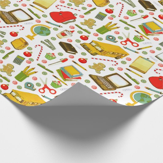 Vakantiegift voor docenten cadeaupapier (Hoek)