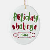 Vakantiegisterbakteam Kerstmis Oven Mitts Red Gree Keramisch Ornament (Rechts)