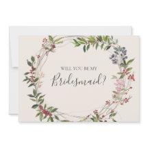 Vakantiegisterij Botanische Ivory Bridesmaid-kaart