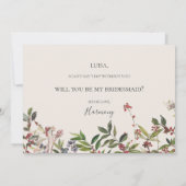 Vakantiegisterij Botanische Ivory Bridesmaid-kaart Kaart (Achterkant)