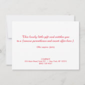 Vakantiegisterij Gold Lotus Salon en Spa Cadeaubon (Achterkant)