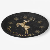 Vakantiegisterrendierrenner met gevierde Folie Papieren Bordje (Gekanteld)