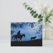 Vakantiegisters Groetings Cowboy Cattle Briefkaart (Staand voorkant)