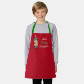 Vakantiegisterteam Cute Gnome Red Kerstmis Apro Schort (Gedragen)