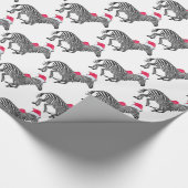 Vakantiegisterzebras met wildklempapier cadeaupapier (Hoek)