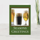 Vakantieglas Aangepaste kerstKaart Feestdagen Kaart (Voorkant)