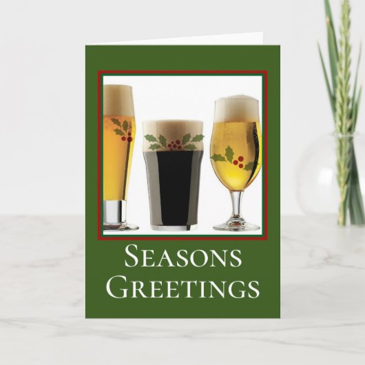 Vakantieglas Aangepaste kerstKaart Feestdagen Kaart (Voorkant)