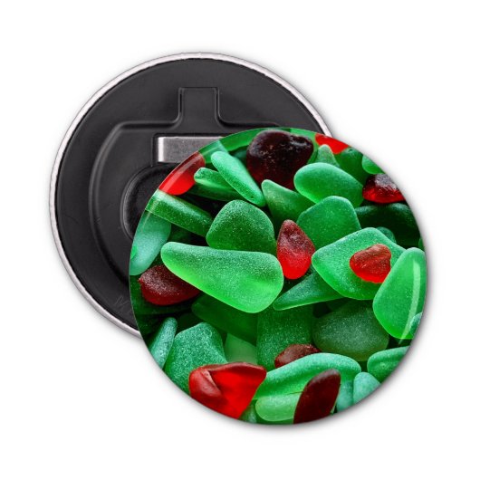 Vakantieglasflesopener Button Flesopener (Voorkant)