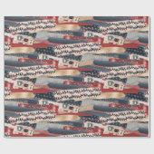 Vakantieglazen en cacaoppapier cadeaupapier (Vlak)