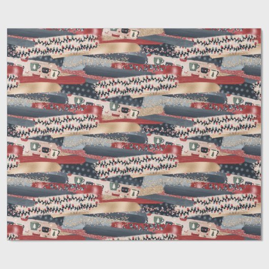 Vakantieglazen en cacaoppapier cadeaupapier (Vlak)