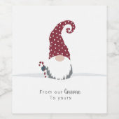 Vakantiegnoom Scandinavisch design Wijn Etiket (Enkel label)