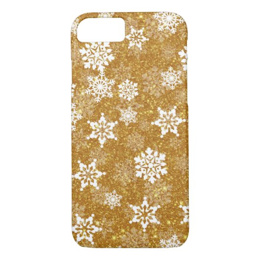 Vakantiegoud Glittery Snowflakes Case-Mate iPhone Case (Achterkant)