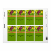 Vakantiegraad Wijnlabel met rode druiven Sjabloon Etiket (Full Sheet)