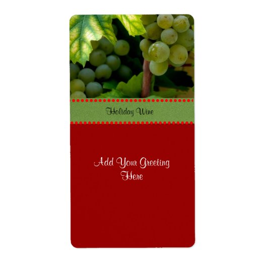 Vakantiegraad Wijnlabel Sjabloon, persoonlijk aanp Etiket (Voorkant)
