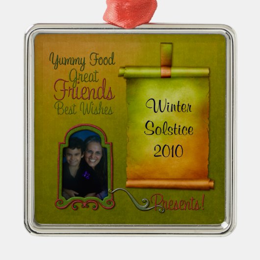 Vakantiegrafeerboek Metalen Ornament (Voorkant)