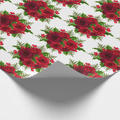 Vakantiegrande papierroze rozen cadeaupapier (Hoek)