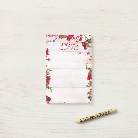 Vakantiegranen voor feestdagen post-it® notes (Op bureau)