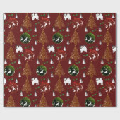 Vakantiegransportpapier: Samoyeds, rendierpapier.. Cadeaupapier (Vlak)