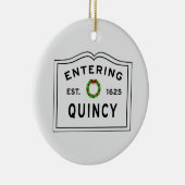 Vakantiegras, Quincy, MA-keramisch Ornament (Rechts)