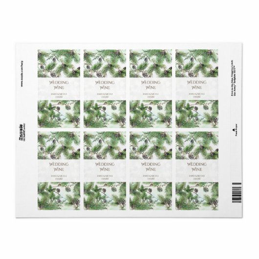 Vakantiegrens en gierwijn etiket (Full Sheet)