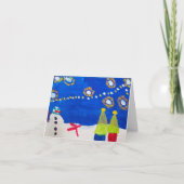 Vakantiegrens Feestdagen Kaart (Voorkant)