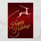 Vakantiegrens Kaart Reindeer Red (Voorkant)