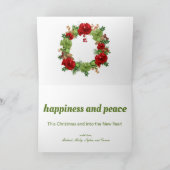 Vakantiegrens met gouden rand kaart (Binnen)