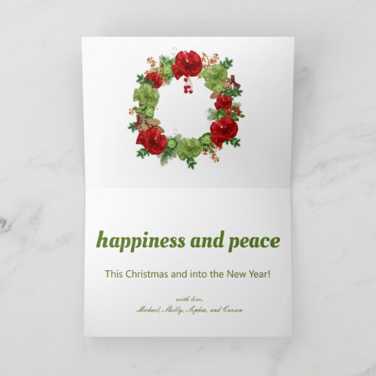 Vakantiegrens met gouden rand kaart (Binnen)